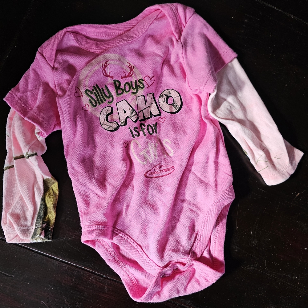 ⭐️Realtree Pink Camo Girls' Bodysuit